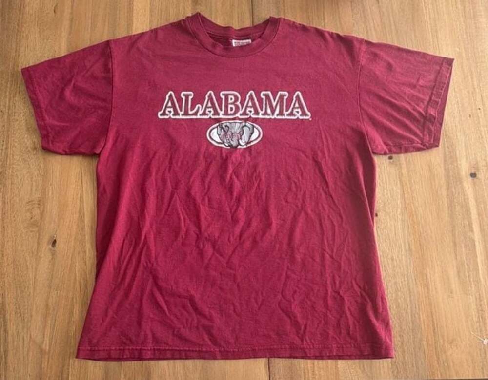 Vintage Hanes Heavyweight 50/50 Alabama Crimson Tide Graphic T-Shirt